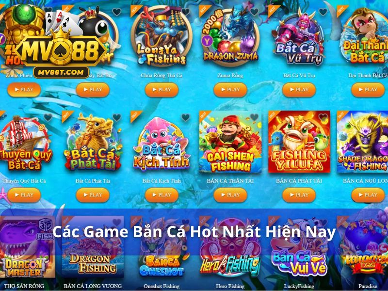 Top các game bắn cá tại MV88