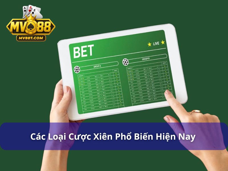 Cược Xiên Là Gì? Hướng Dẫn Chơi Cược Xiên Tại MV88 Một số loại cược xiên phổ biến