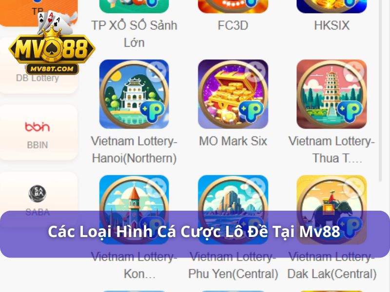 Những hình thức cược lô đề nổi bật tại MV88
