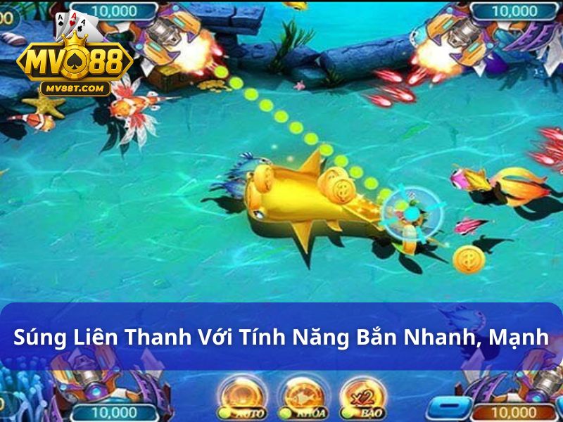 Các Loại Súng Trong Game Bắn Cá Và Cách Sử Dụng Hiệu Quả Súng liên thanh được yêu thích nhờ tính năng bắn nhanh