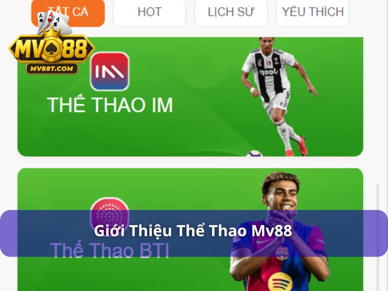 Tìm hiểu về chuyên mục thể thao tại MV88